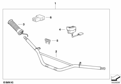 R1100GS (259E) RETROFIT KIT, HEATED HANDLE exploded view parts diagram