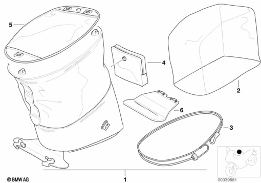 R1100GS (259E) TANK-TOP BAG F SHEET-STEEL TANK exploded view parts diagram