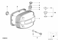 R1100GS (259E) CYLINDER HEAD COVER/MOUNTING PARTS parts diagram