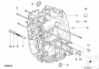 R1100GS (259E) ENGINE HOUSING parts diagram
