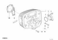 R1100GS (259E) CYLINDER HEAD, GASKET, CAMSHAFT COVER parts diagram