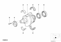 R1100GS (259E) CRANKSHAFT ATTACHING PARTS parts diagram