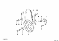R1100GS (259E) TIMING CHAIN/CHAIN TENSIONER/SLIDE RAIL parts diagram