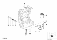 R1100GS (259E) LUBRICATION SYSTEM-OIL FILTER parts diagram