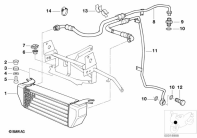 R1100GS (259E) OIL COOLER/OIL COOLING PIPE parts diagram