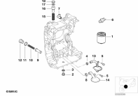 R1100GS (259E) LUBRICATION SYSTEM-OIL FILTER parts diagram