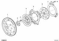 R1100GS (259E) CLUTCH - SINGLE PARTS parts diagram