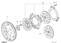 R1100GS (259E) CLUTCH - SINGLE PARTS parts diagram