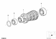 R1100GS (259E) 5-SPEED TRANS. INTERMEDIATE SHAFT parts diagram