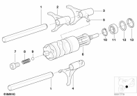 R1100GS (259E) 5-SPEED TRANSMISSION - GEARSHIFT parts diagram