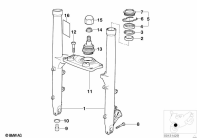 R1100GS (259E) FORK SLIDER/LOWER FORK BRIDGE parts diagram