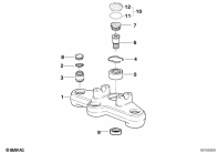 R1100GS (259E) UPPER FORK CROSS BRACE parts diagram