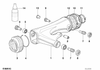 R1100GS (259E) REAR WHEEL SWINGING ARM parts diagram