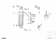 R1100GS (259E) SPRING STRUT, REAR parts diagram