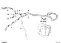 R1100GS (259E) BRAKE PIPE FRONT ABS parts diagram