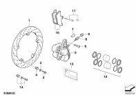 R1100GS (259E) FRONT-WHEEL BRAKE, SPOKE WHEEL parts diagram