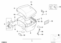 R1100GS (259E) TOP CASE 35L parts diagram