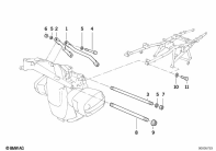 R1100GS (259E) ENGINE SUSPENSION parts diagram