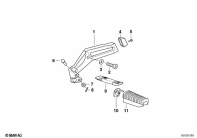 R1100GS (259E) FOOTPEG PLATE/REAR FOOTPEG parts diagram