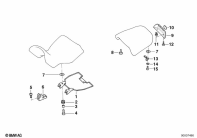 R1100GS (259E) MOUNTING PARTS FOR BENCH SEAT parts diagram