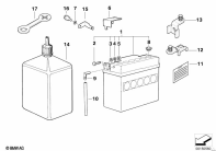 R1100GS (259E) BATTERY parts diagram
