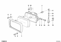R1100GS (259E) SINGLE COMPONENTS FOR HEADLIGHT parts diagram
