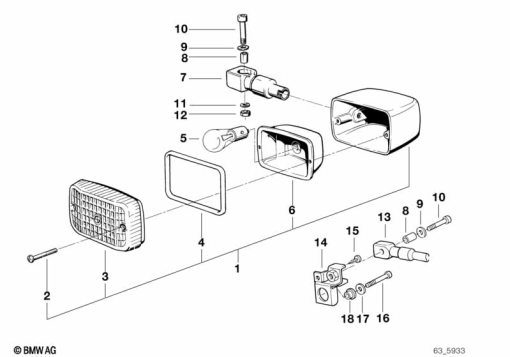 R100GS (47E1) TURN INDICATOR exploded view parts diagram