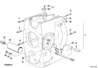 R100GS (47E1) ENGINE HOUSING MOUNTING PARTS parts diagram