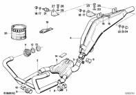 R100GS (47E1) EXHAUST SYSTEM parts diagram