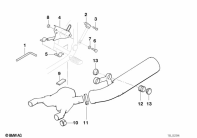 R100GS (47E1) SINGLE PARTS F LOW EXHAUST SYSTEM parts diagram
