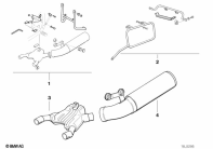 R100GS (47E1) CONVERSION KIT, EXHAUST SYSTEM, LOW parts diagram