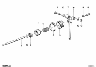 R100GS (47E1) CLUTCH CONTROL parts diagram