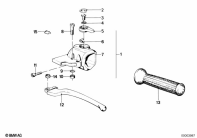 R100GS (47E1) HANDLE UNIT LEFT parts diagram