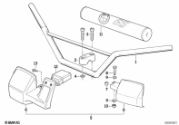 R100GS (47E1) HANDLEBAR parts diagram