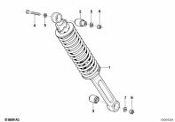 R100GS (47E1) SPRING STRUT, REAR parts diagram