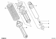 R100GS (47E1) SINGLE COMPONENTS FOR REAR SPRING STRUT parts diagram