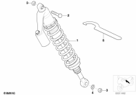 R100GS (47E1) SPRING STRUT, REAR parts diagram