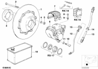 R100GS (47E1) FRONT WHEEL BRAKE parts diagram