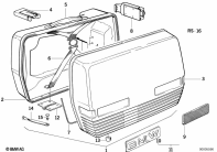 R100GS (47E1) TOURING CASE parts diagram