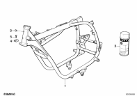 R100GS (47E1) FRONT FRAME parts diagram