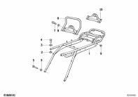 R100GS (47E1) REAR FRAME parts diagram