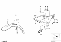 R100GS (47E1) MUDGUARD FRONT-BATTERY COVER parts diagram
