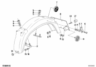 R100GS (47E1) REAR MUDGUARD/MOUNTING PARTS, MOUNTING parts diagram