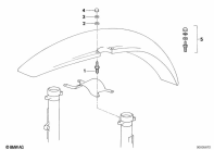 R100GS (47E1) FRONT LOW MUDGUARD MOUNTING parts diagram