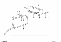 R100GS (47E1) CASE HOLDER F LOW EXHAUST SYSTEM parts diagram