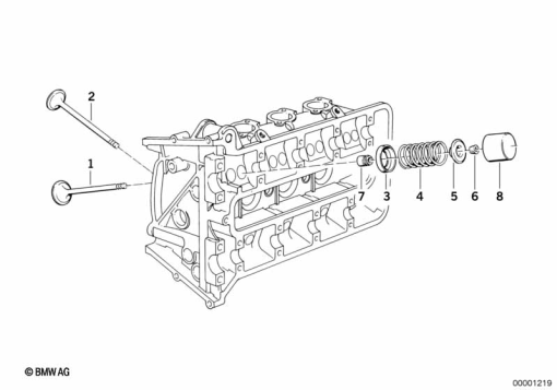 K1100LT (89V2) TIMING GEAR - INTAKE VALVE/EXHAUST VALVE exploded view parts diagram