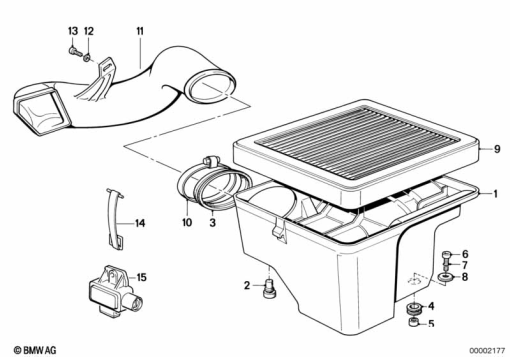 K1100LT (89V2) BOTTOM AIR CLEANER HOUSING/AIR CLEANER exploded view parts diagram