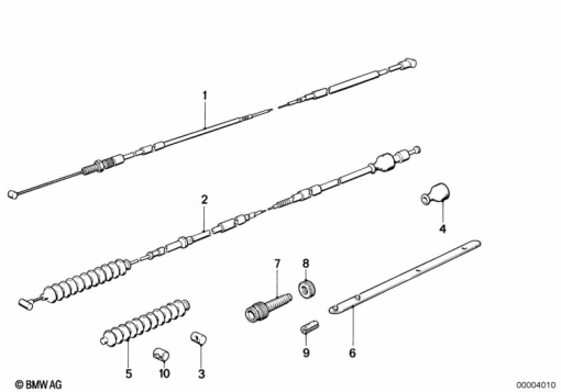 K1100LT (89V2) BOWDEN CABLE exploded view parts diagram