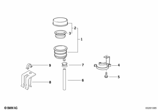 K1100LT (89V2) REAR WHEEL BRAKE, FLUID CONTAINER exploded view parts diagram