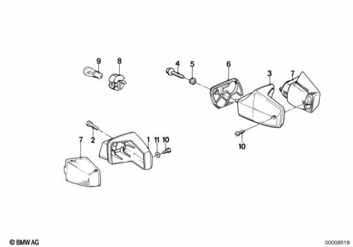 K1100LT (89V2) TURN INDICATOR exploded view parts diagram
